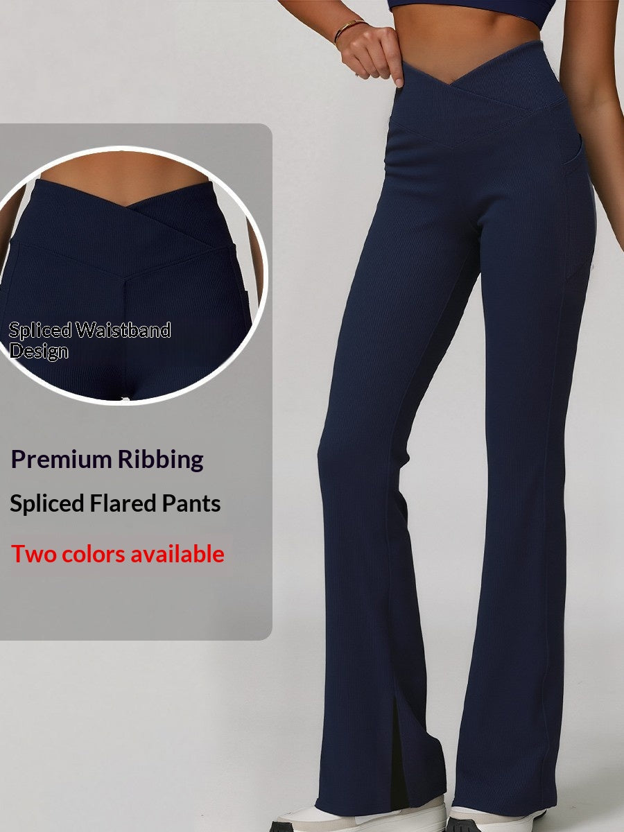 High-Waisted Yoga Flare Pants For Women, Dance Sports Pants, Casual Butt-Lifting Fitness Premium Flared Yoga Pants Social Buzz eSIMs