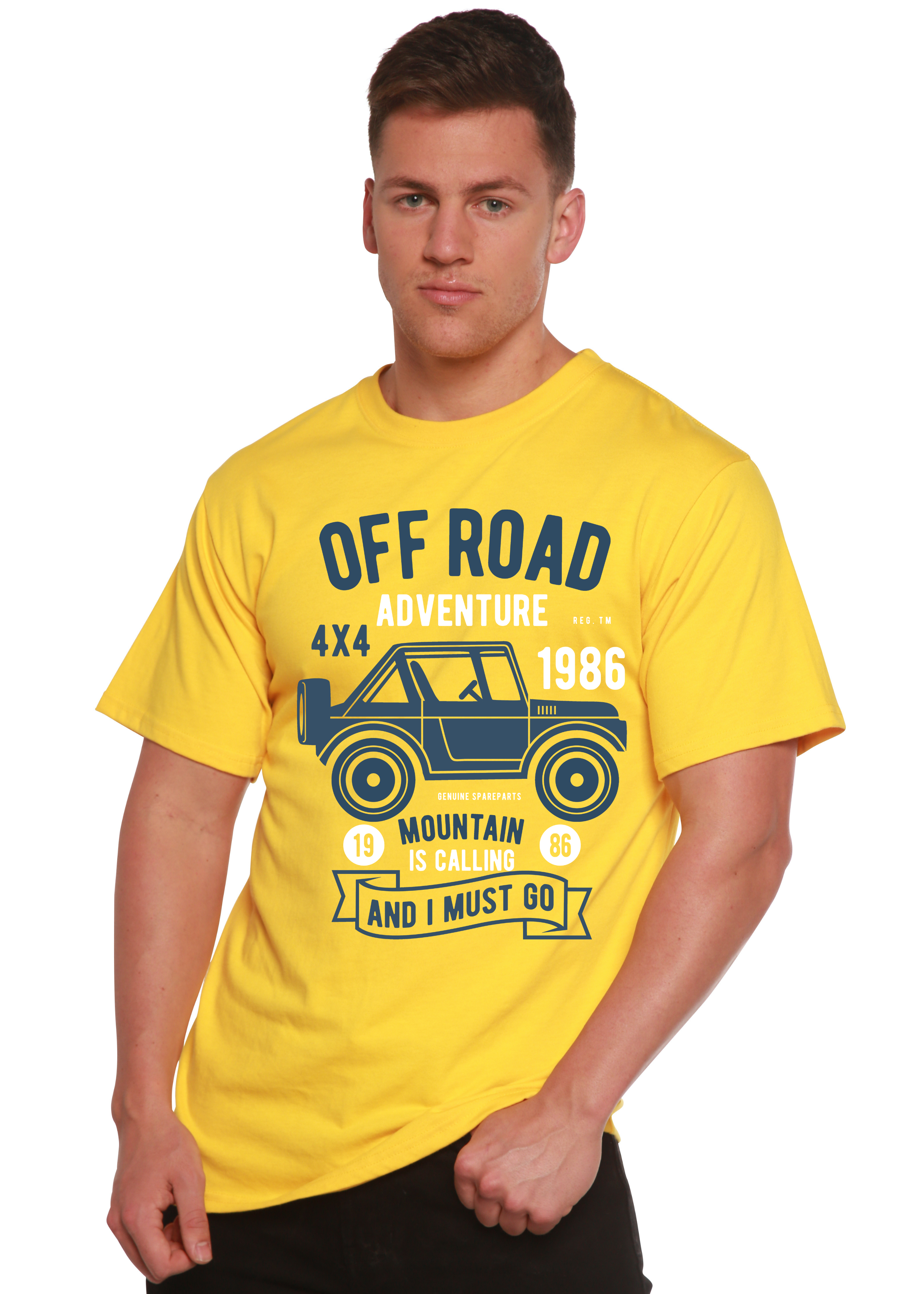 Off Road Adventure Spun Bamboo® Men's Bamboo Viscose/Organic Cotton Short Sleeve Graphic T-Shirt Spun Bamboo