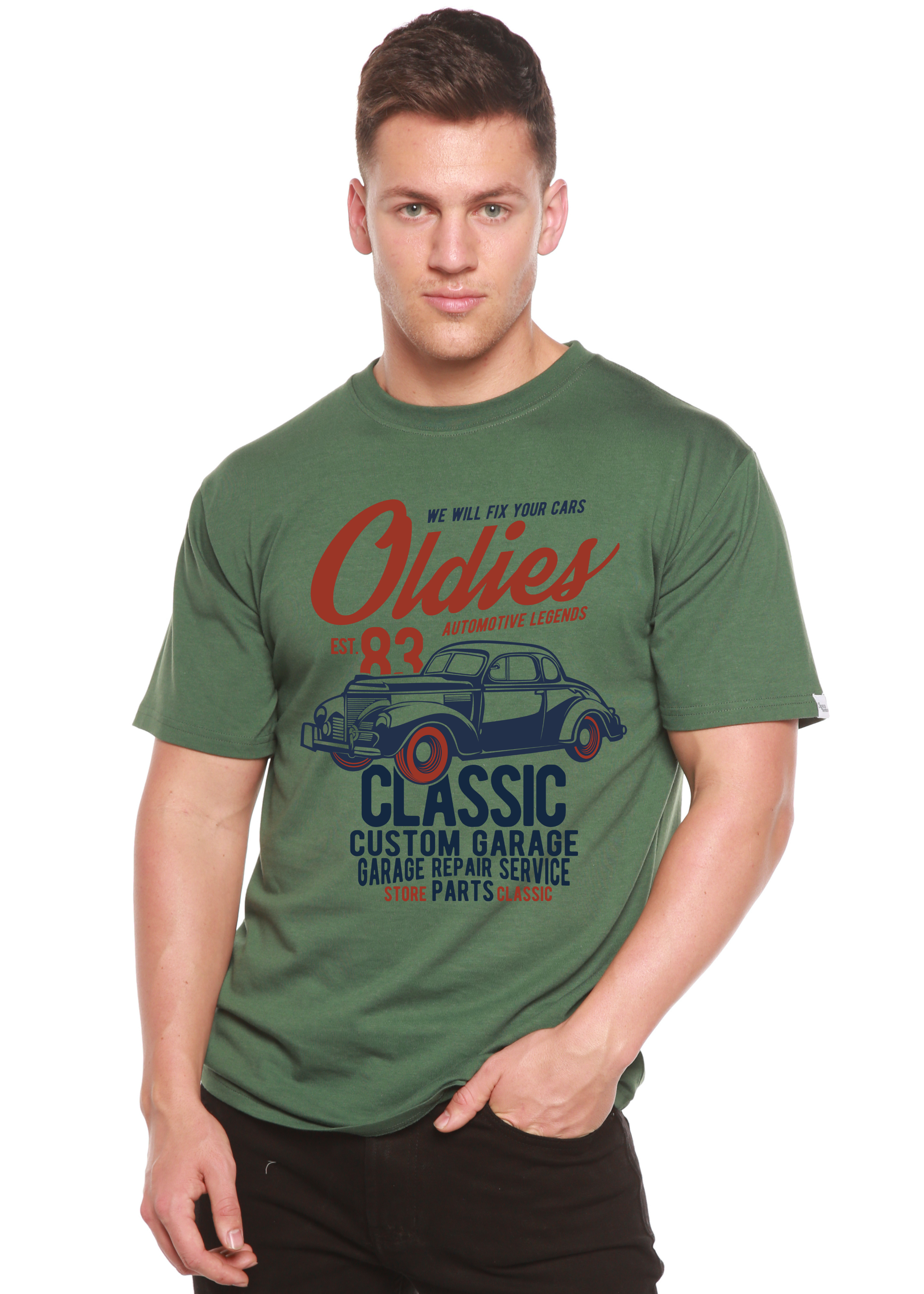 Oldies Spun Bamboo® Men's Bamboo Viscose/Organic Cotton Short Sleeve Graphic T-Shirt Spun Bamboo