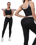 European And American Style High-Waisted Butt-Lifting Pants, Breathable Fitness Running Tank Top Set, Outdoor Women's Yoga Wear Social Buzz eSIMs