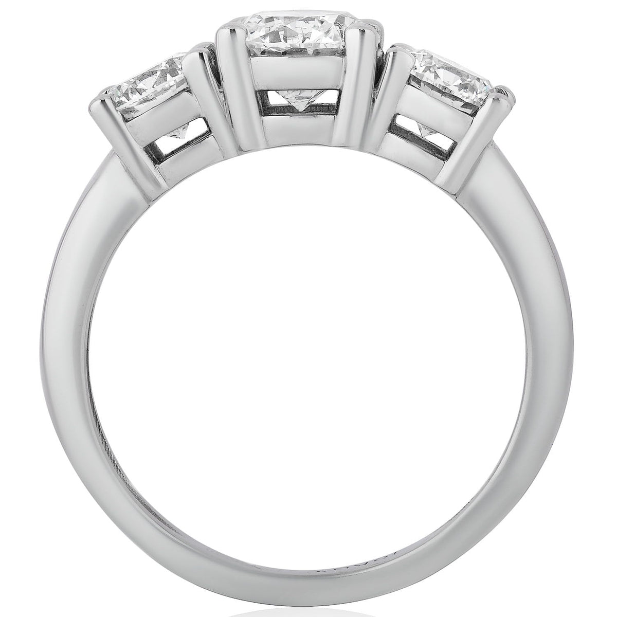 3 CTW AGI Certified Lab Grown Diamond (G-VS) Three Stone Engagement Ring in of 14K Gold VossAgin