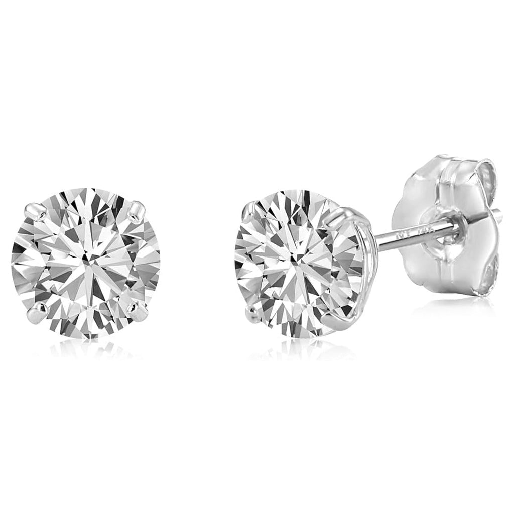 2.00 CTW AGI Certified Lab-Grown Diamond Stud Earrings in Solid 14K Gold – E Color, VS Clarity VossAgin