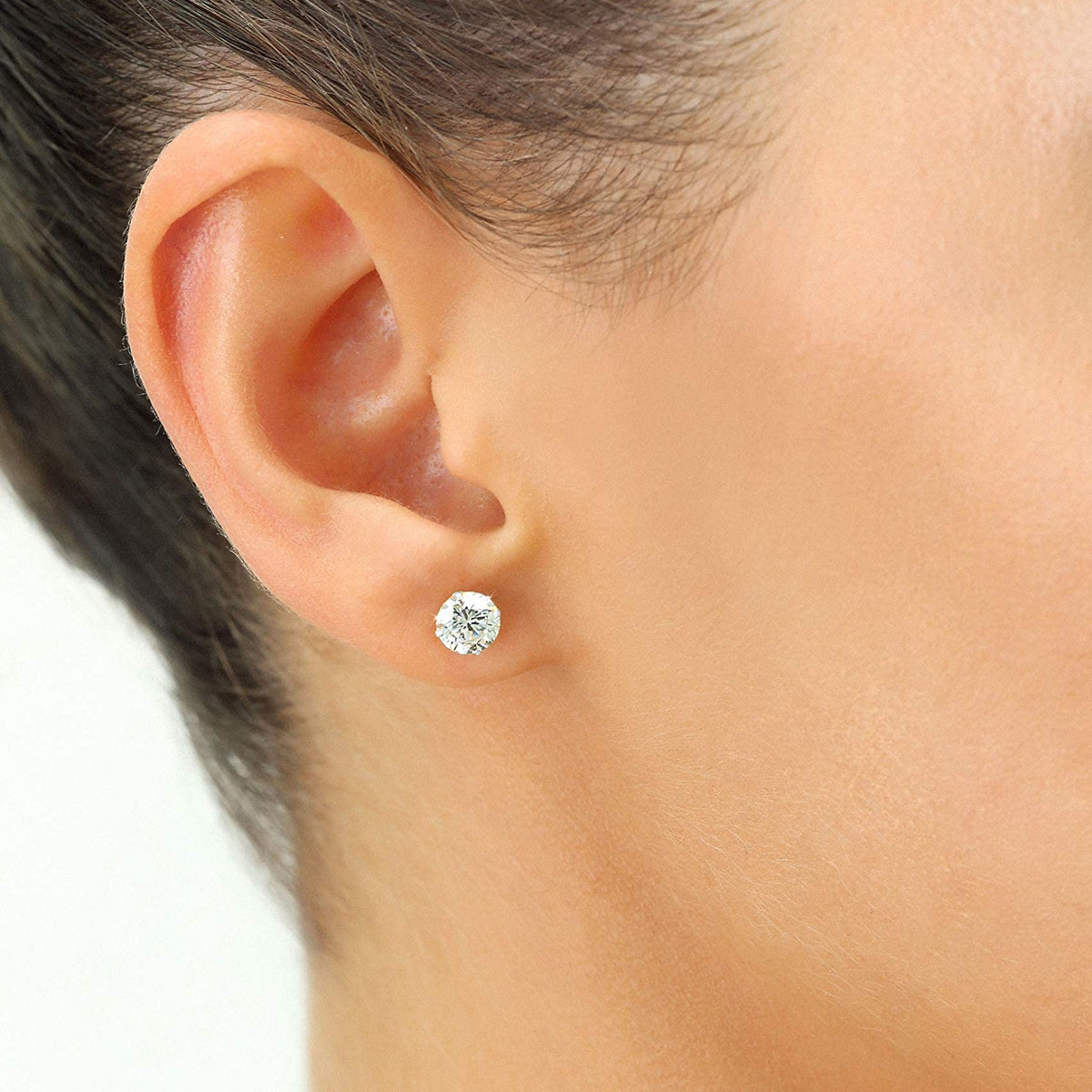 2.00 CTW AGI Certified Lab-Grown Diamond Stud Earrings in Solid 14K Gold – E Color, VS Clarity VossAgin