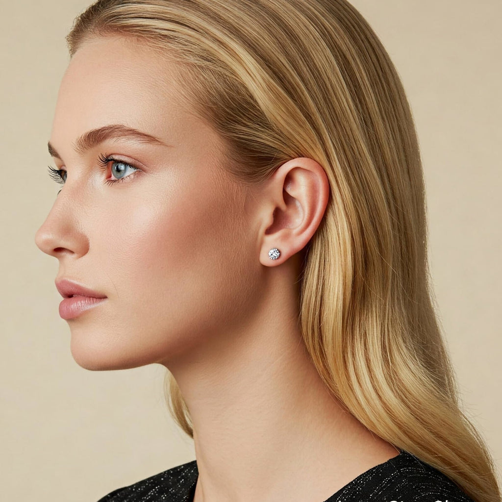 2.00 CTW AGI Certified Lab-Grown Diamond Stud Earrings in Solid 14K Gold – E Color, VS Clarity VossAgin