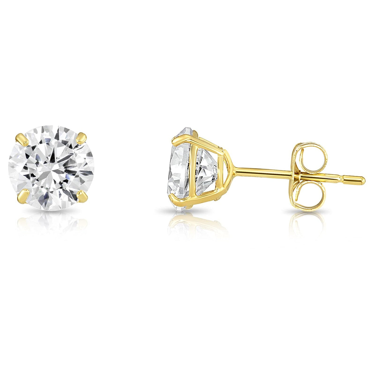2.00 CTW AGI Certified Lab-Grown Diamond Stud Earrings in Solid 14K Gold – E Color, VS Clarity VossAgin