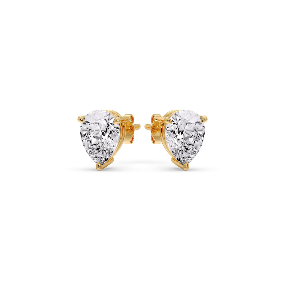 Three-Prong Pear Diamond Solitaire Stud Earrings [IGI Certified]
