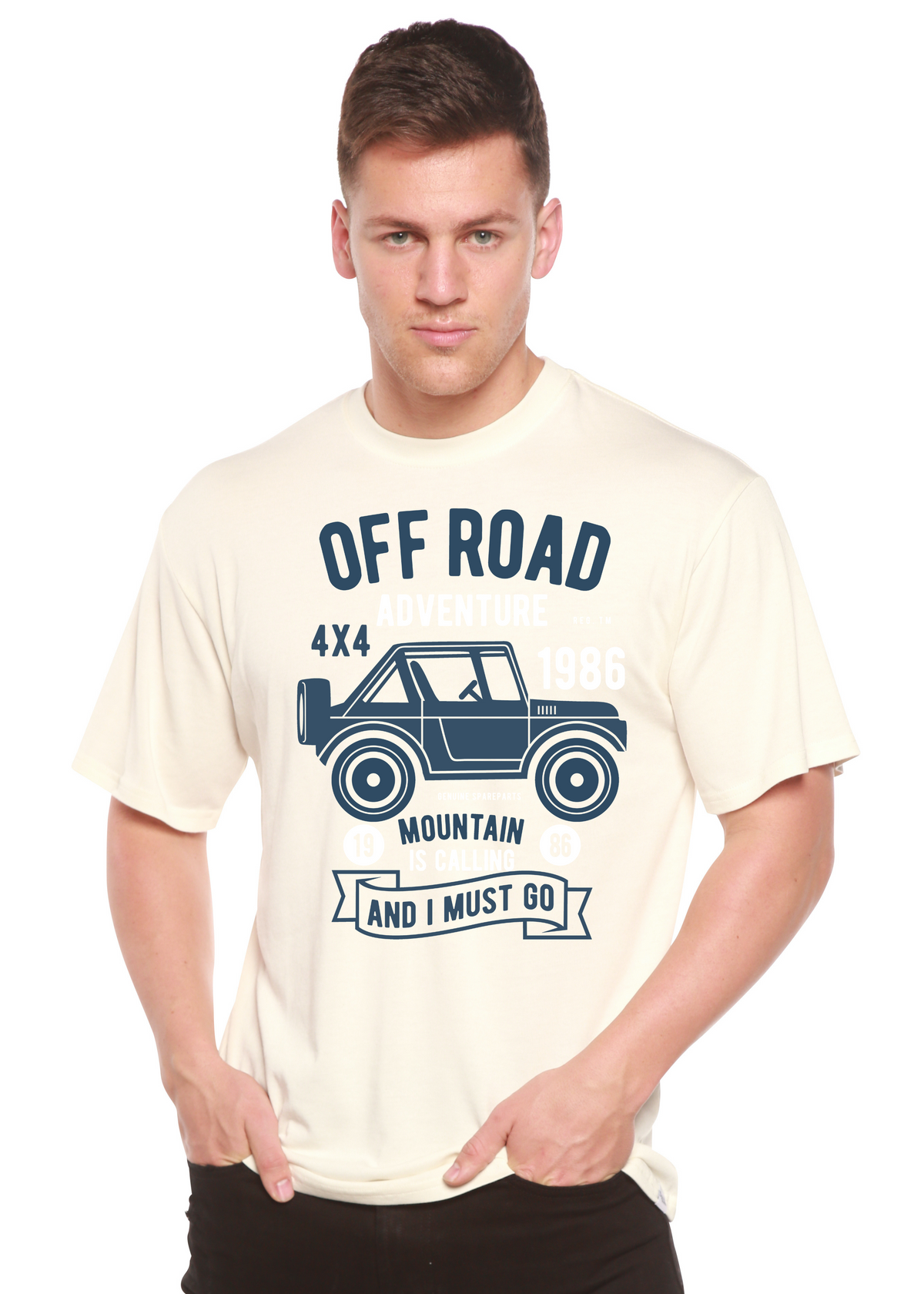 Off Road Adventure Spun Bamboo® Men's Bamboo Viscose/Organic Cotton Short Sleeve Graphic T-Shirt Spun Bamboo