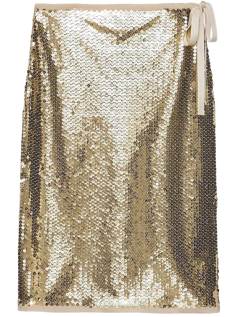 Prada Women Sequined Pencil Skirt