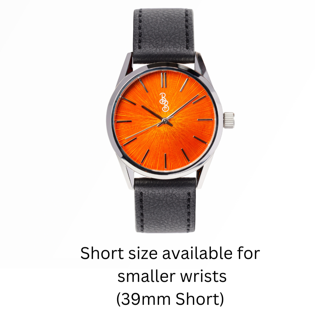 Orange Sunburst Watch The Beyond Boring Watch Company