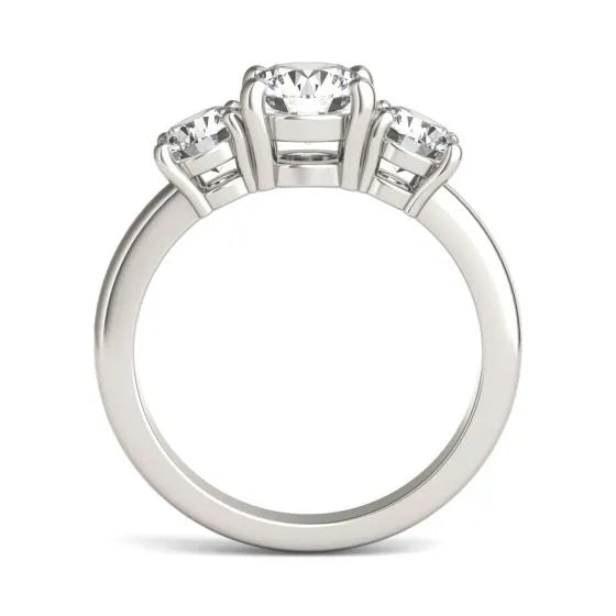 3 CTW AGI Certified Lab Grown Diamond (G-VS) Three Stone Engagement Ring in of 14K Gold VossAgin