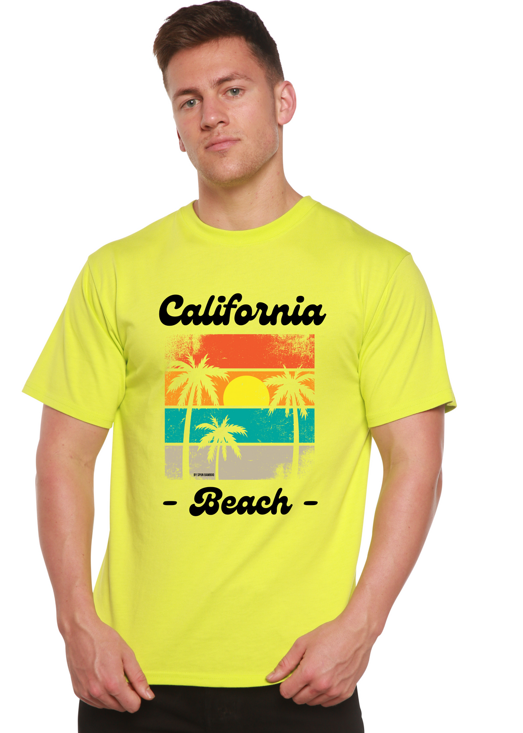 California Beach Unisex Bamboo Viscose/Organic Cotton Short Sleeve Graphic T-Shirt Spun Bamboo