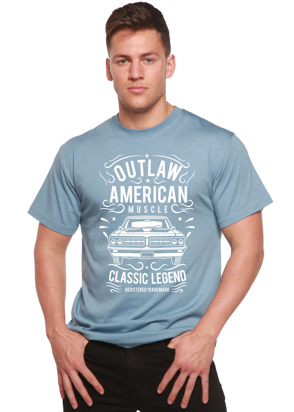 Outlaw American Muscle Spun Bamboo® Men's Bamboo Viscose/Organic Cotton Short Sleeve Graphic T-Shirt Spun Bamboo