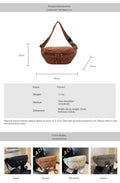 Solid-color Down Cotton Chest Bag Niche-design Shoulder And Crossbody Versatile And Easy To Match
