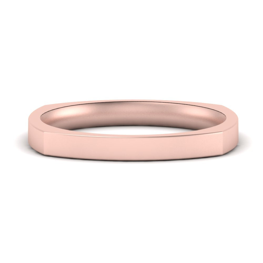 Square Comfort Fit Mens Wedding Band