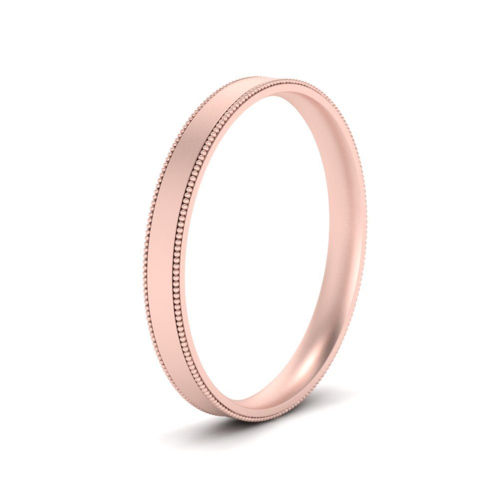 Stepped Edge Comfort Fit Flat Mens Band
