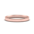 Stepped Edge Comfort Fit Flat Mens Band