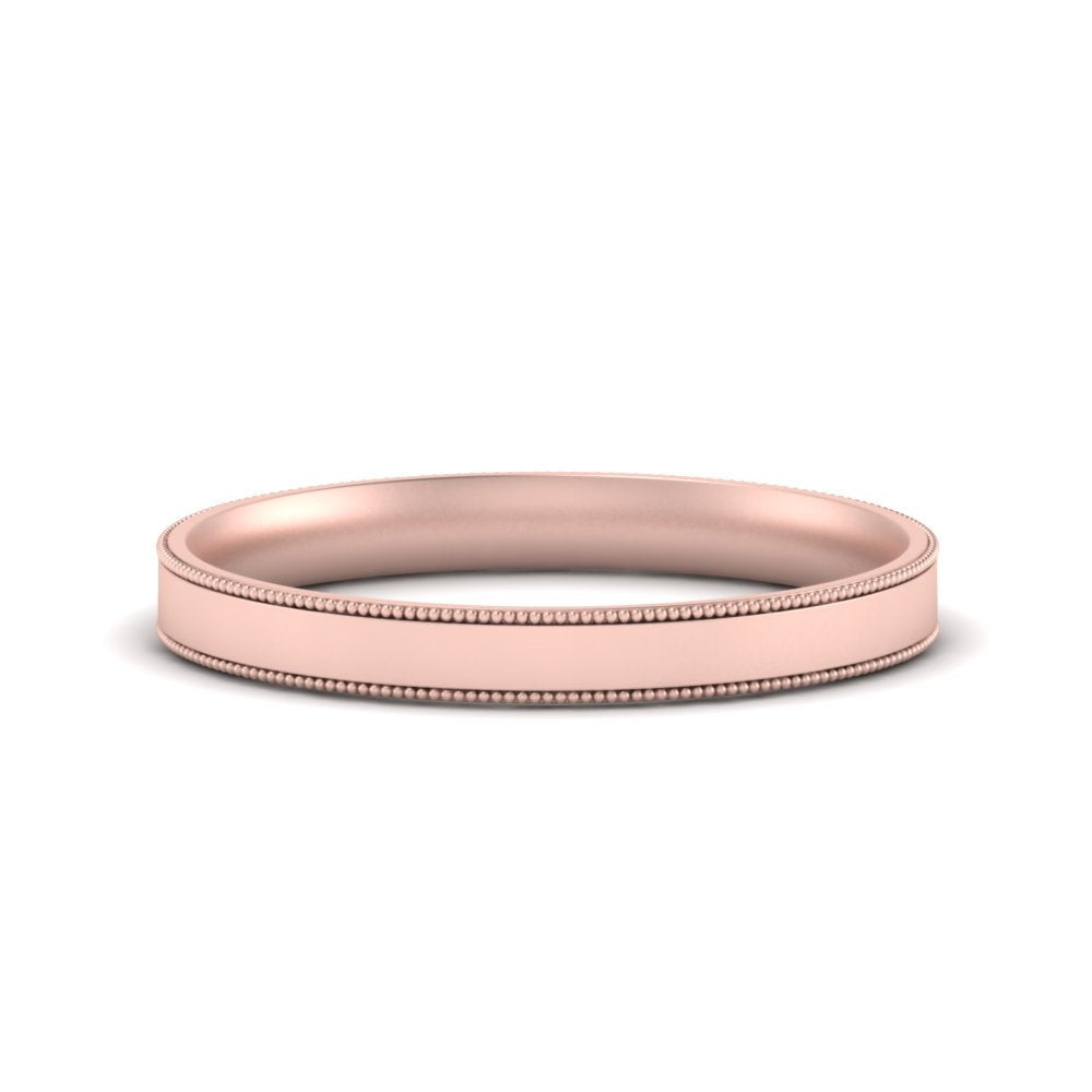 Stepped Edge Comfort Fit Flat Mens Band