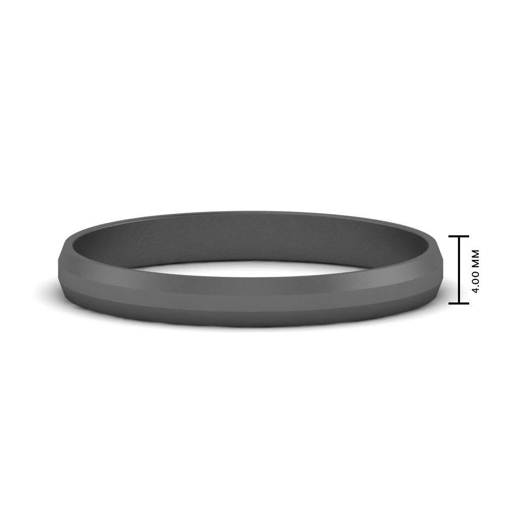 Wedding Band Beveled Edge Matte