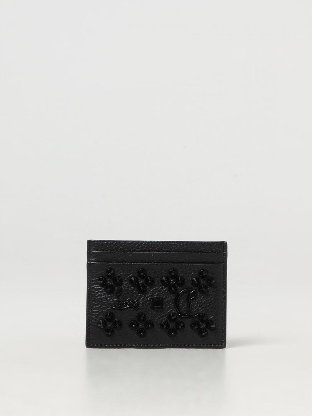 Christian Louboutin Women Kios Hammered Leather Credit Card Holder Christian Louboutin