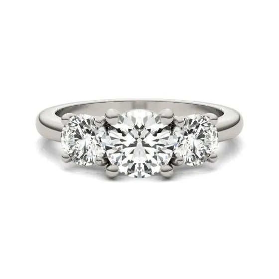 3 CTW AGI Certified Lab Grown Diamond (G-VS) Three Stone Engagement Ring in of 14K Gold VossAgin