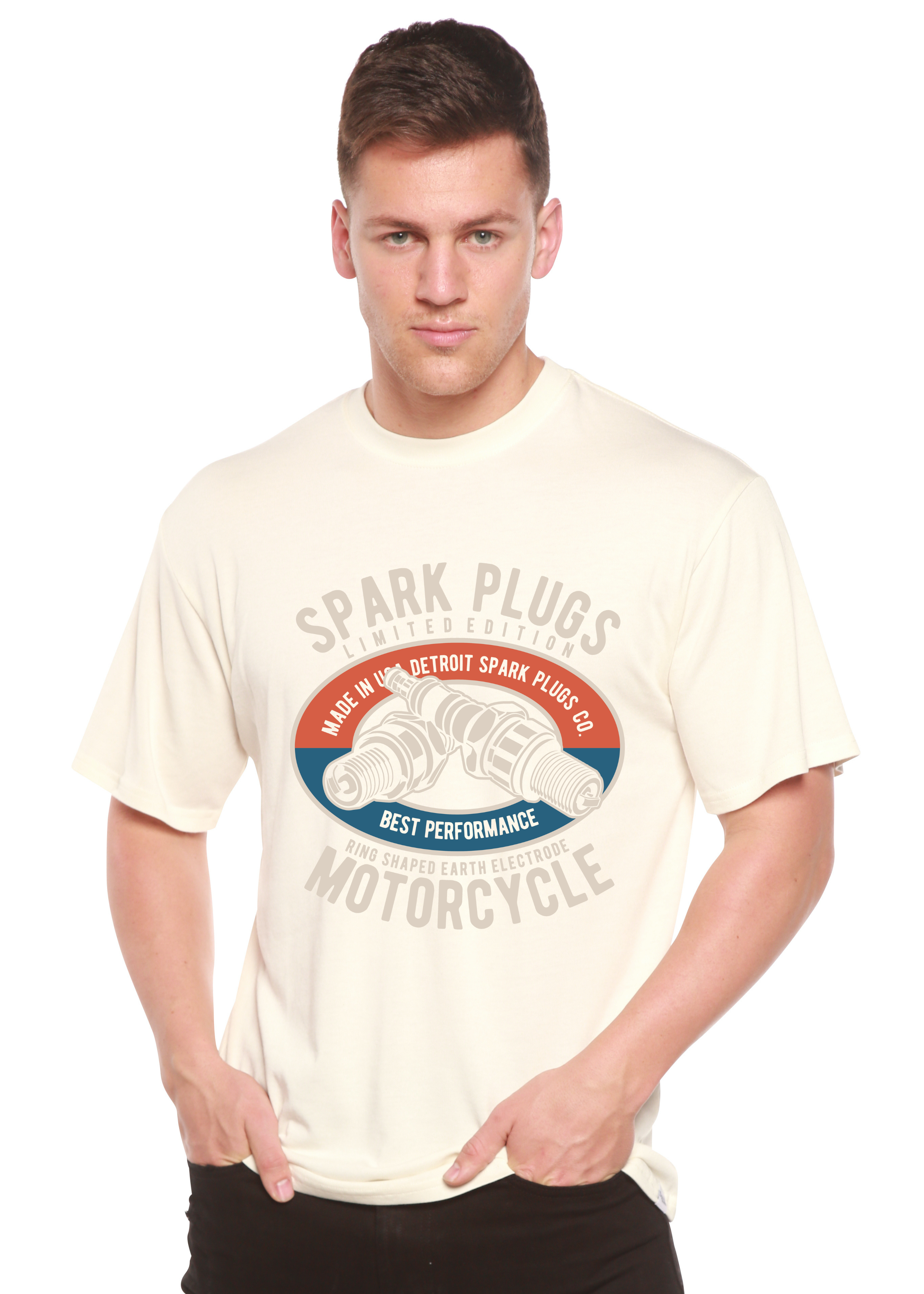 Spark Plugs Spun Bamboo® Men's Bamboo Viscose/Organic Cotton Short Sleeve Graphic T-Shirt Spun Bamboo
