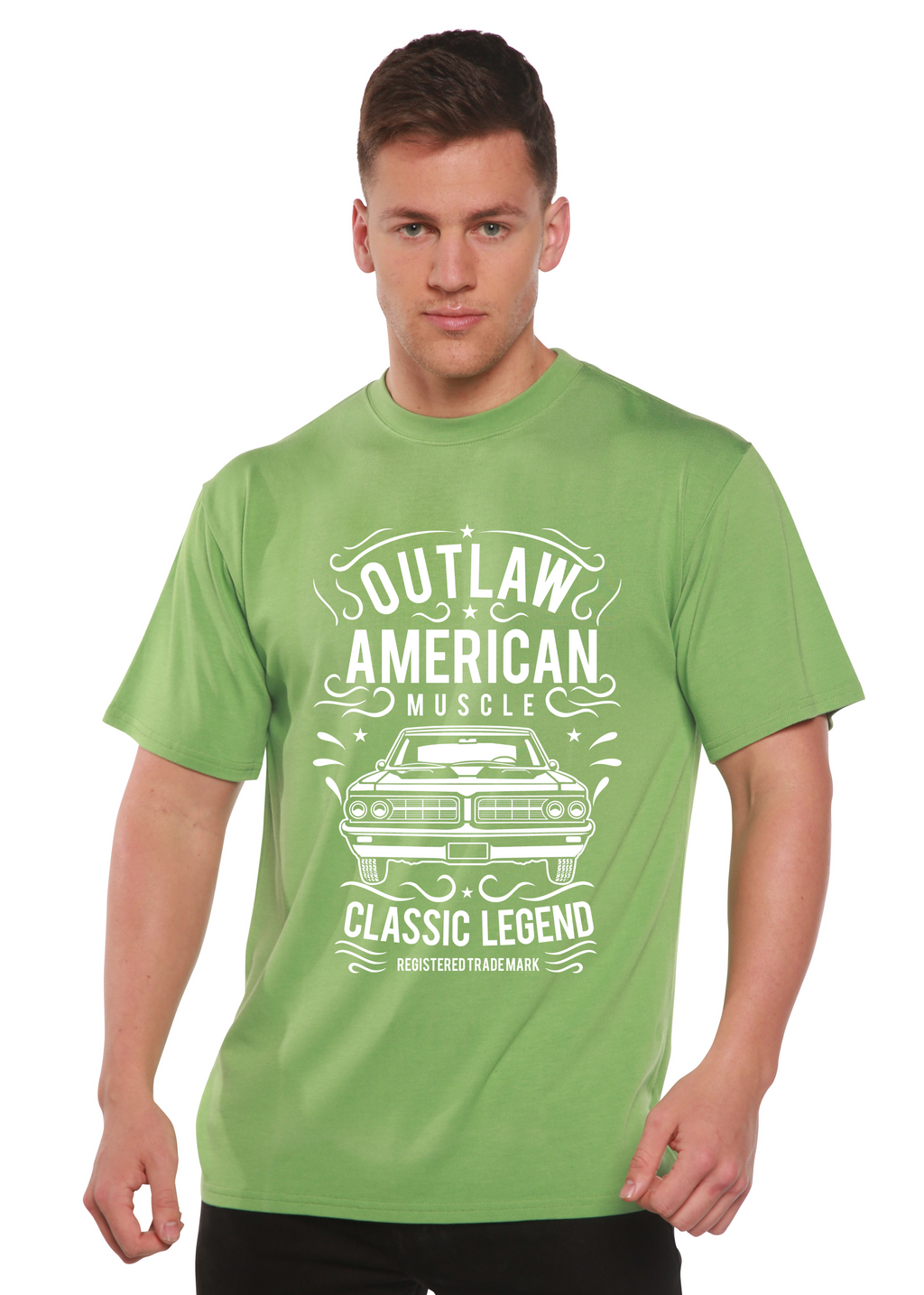 Outlaw American Muscle Spun Bamboo® Men's Bamboo Viscose/Organic Cotton Short Sleeve Graphic T-Shirt Spun Bamboo