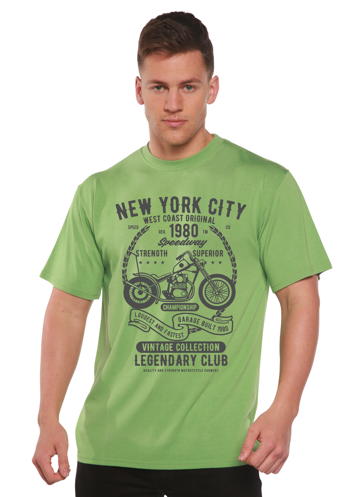 New York City Spun Bamboo® Men's Bamboo Viscose/Organic Cotton Short Sleeve Graphic T-Shirt Spun Bamboo