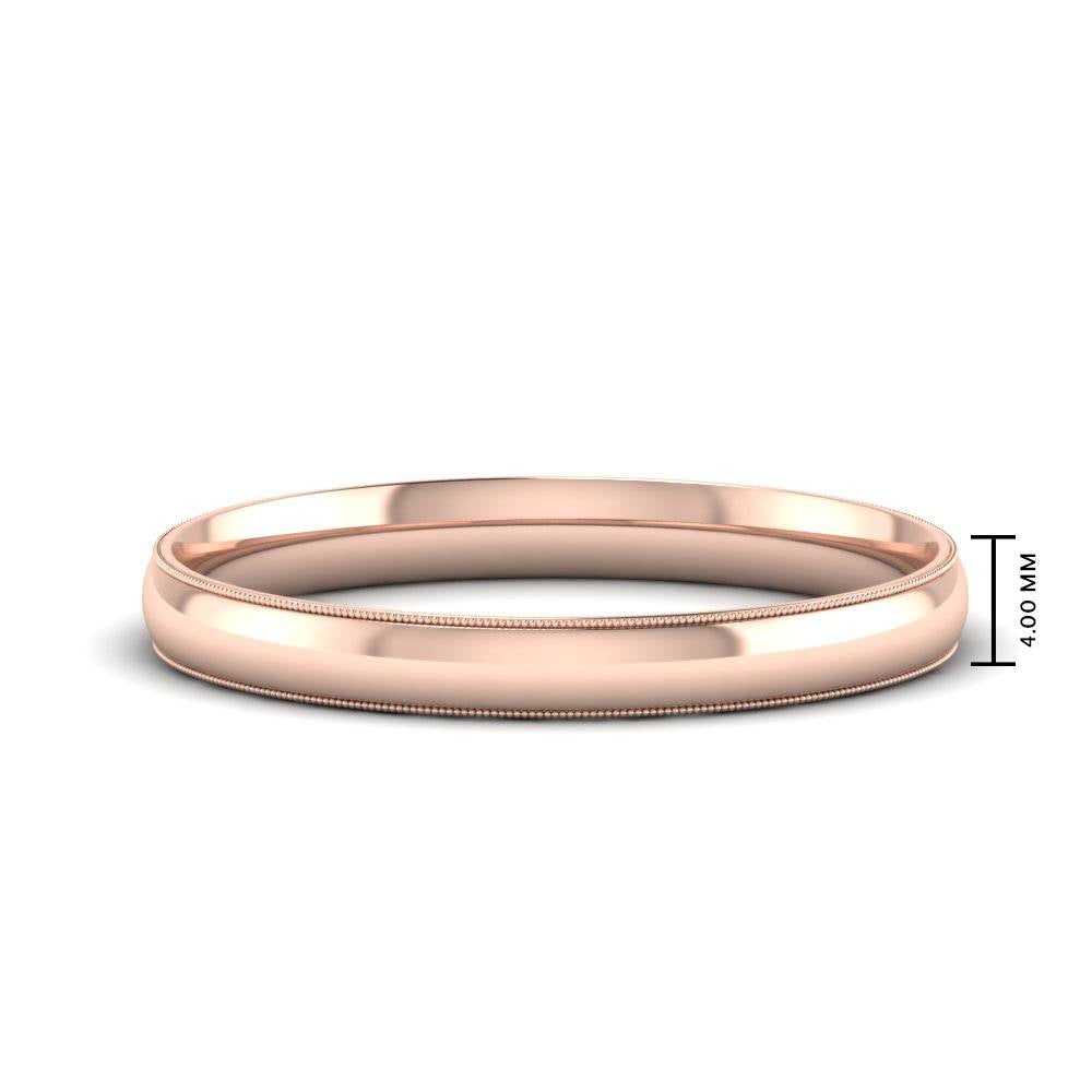 Comfort Fit Wedding Band Milgrain Edge