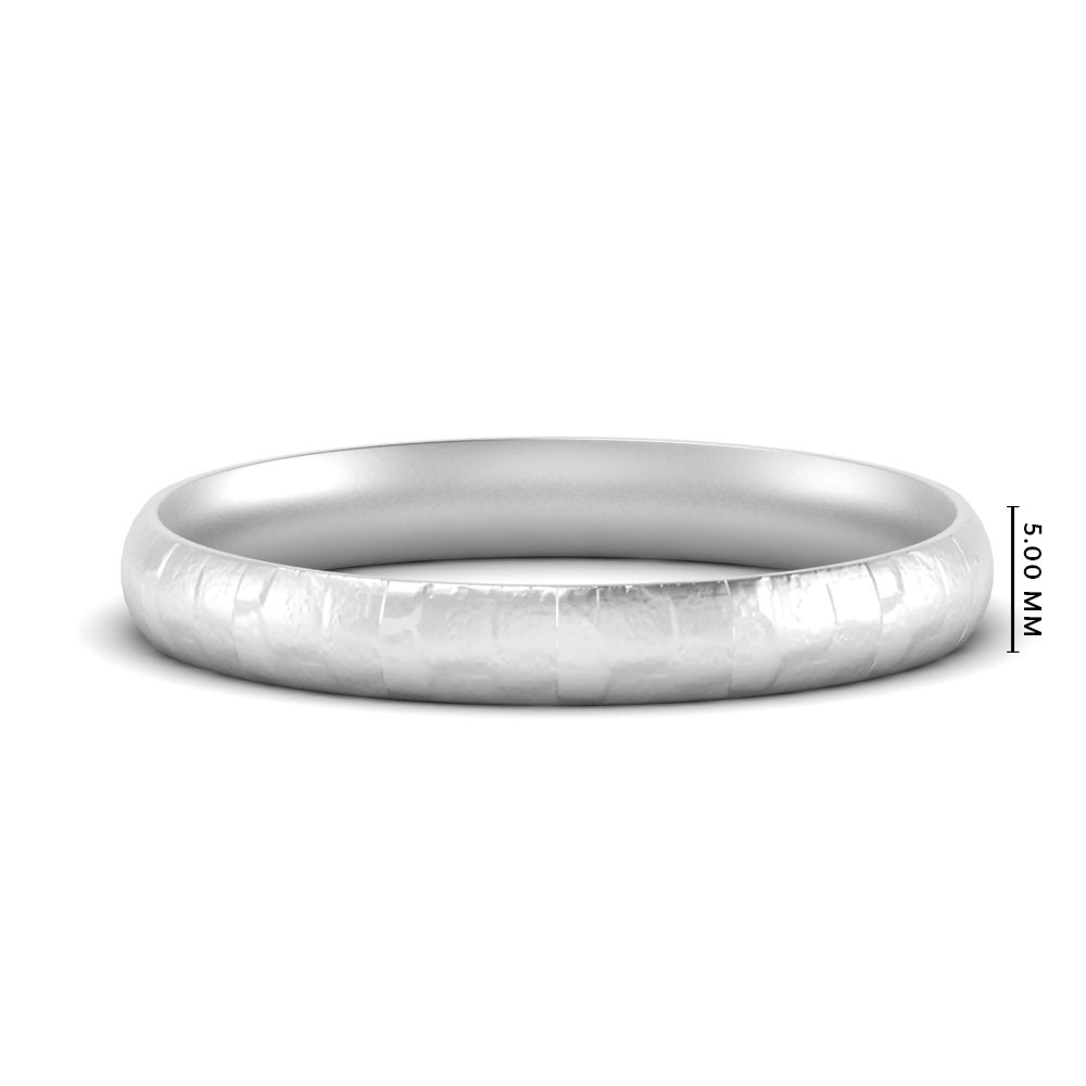 Lightweight Rock Texture Mens Wedding Band
