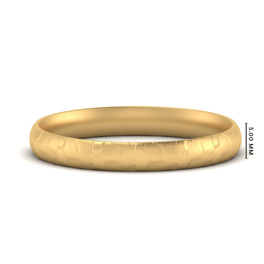 Lightweight Rock Texture Mens Wedding Band
