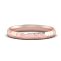 Mens Hammered Comfort Fit Wedding Band