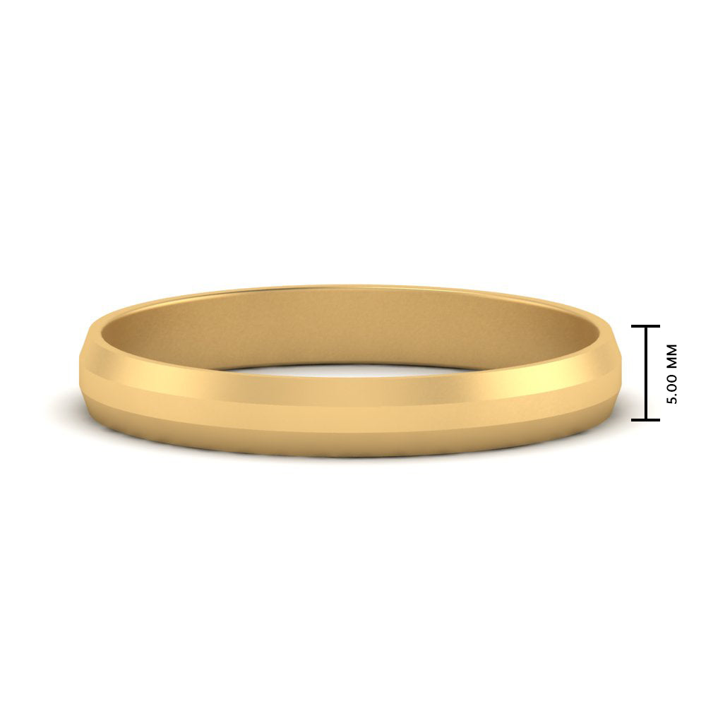 Wedding Band Beveled Edge Matte