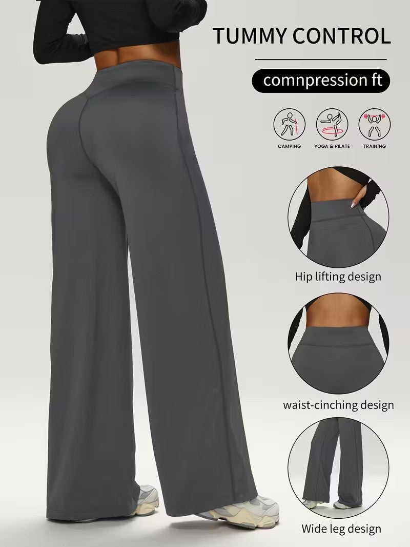 Cross-Border European And American New Popular Straight-Leg Butt-Lifting Slim-Fit Slimming Fitness Sports Yoga Leggings For Women Social Buzz eSIMs