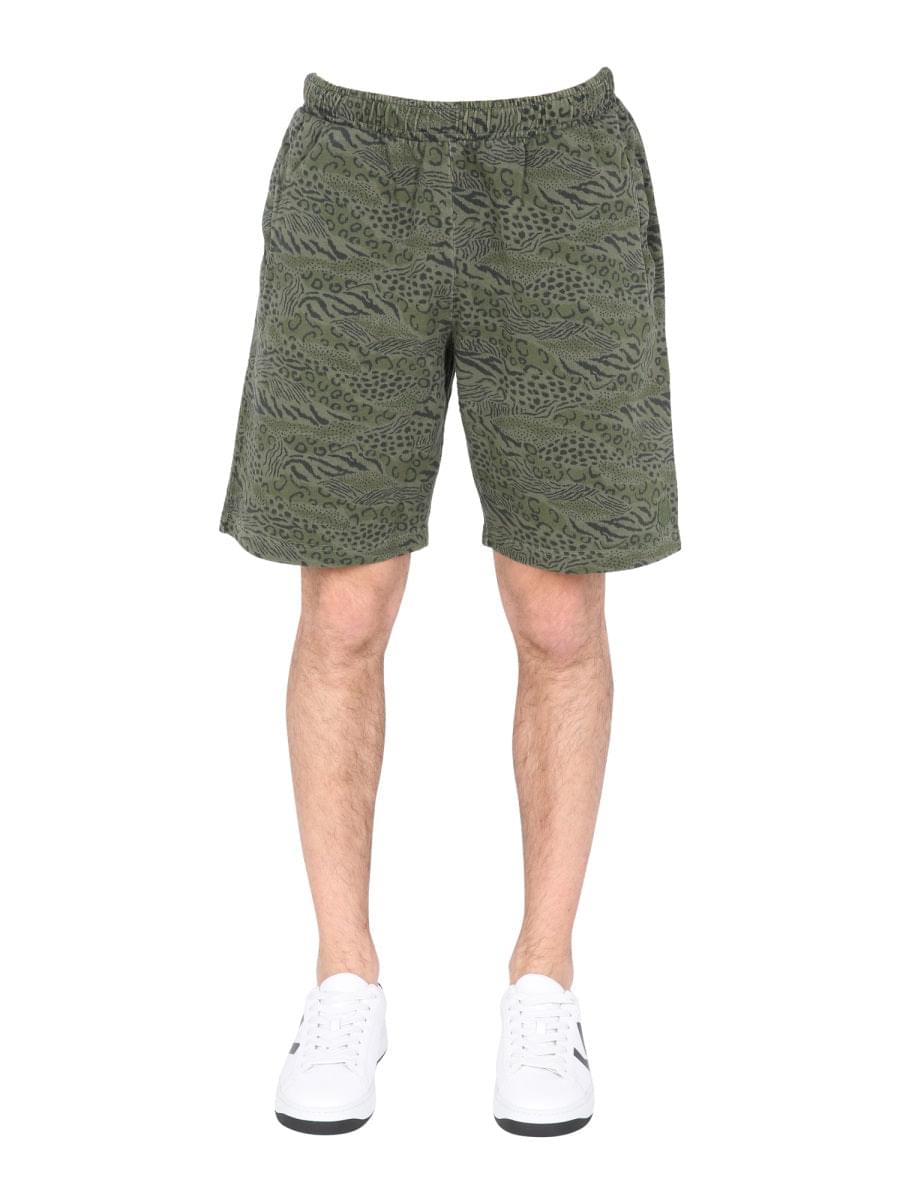 Kenzo Men Bermuda With Animal Print