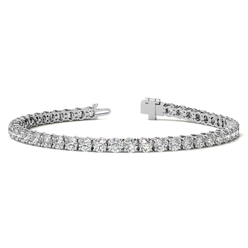 6.5 CTW Lab Grown Diamond (G/VS) Tennis Bracelet in Choice of 14k White or Yellow Gold - AGI Certified VossAgin