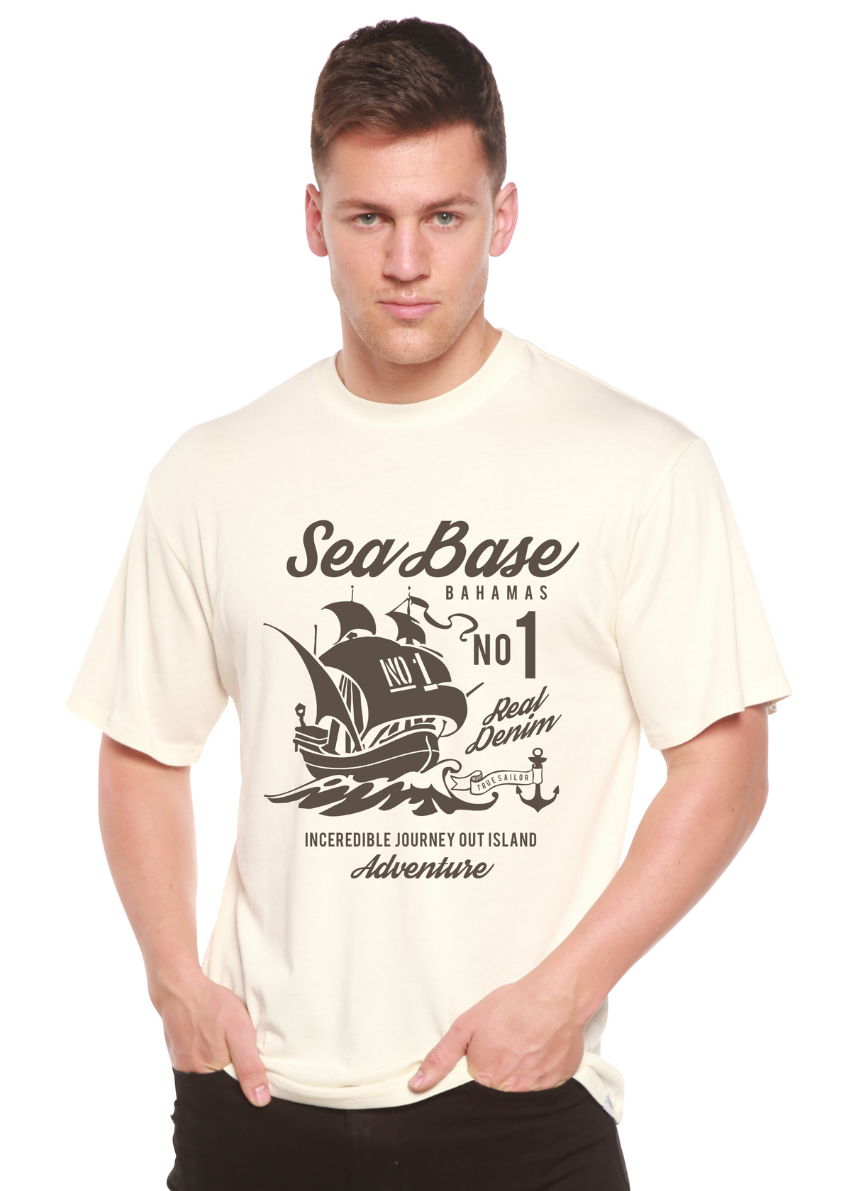 Sea Base Spun Bamboo® Men's Bamboo Viscose/Organic Cotton Short Sleeve Graphic T-Shirt Spun Bamboo