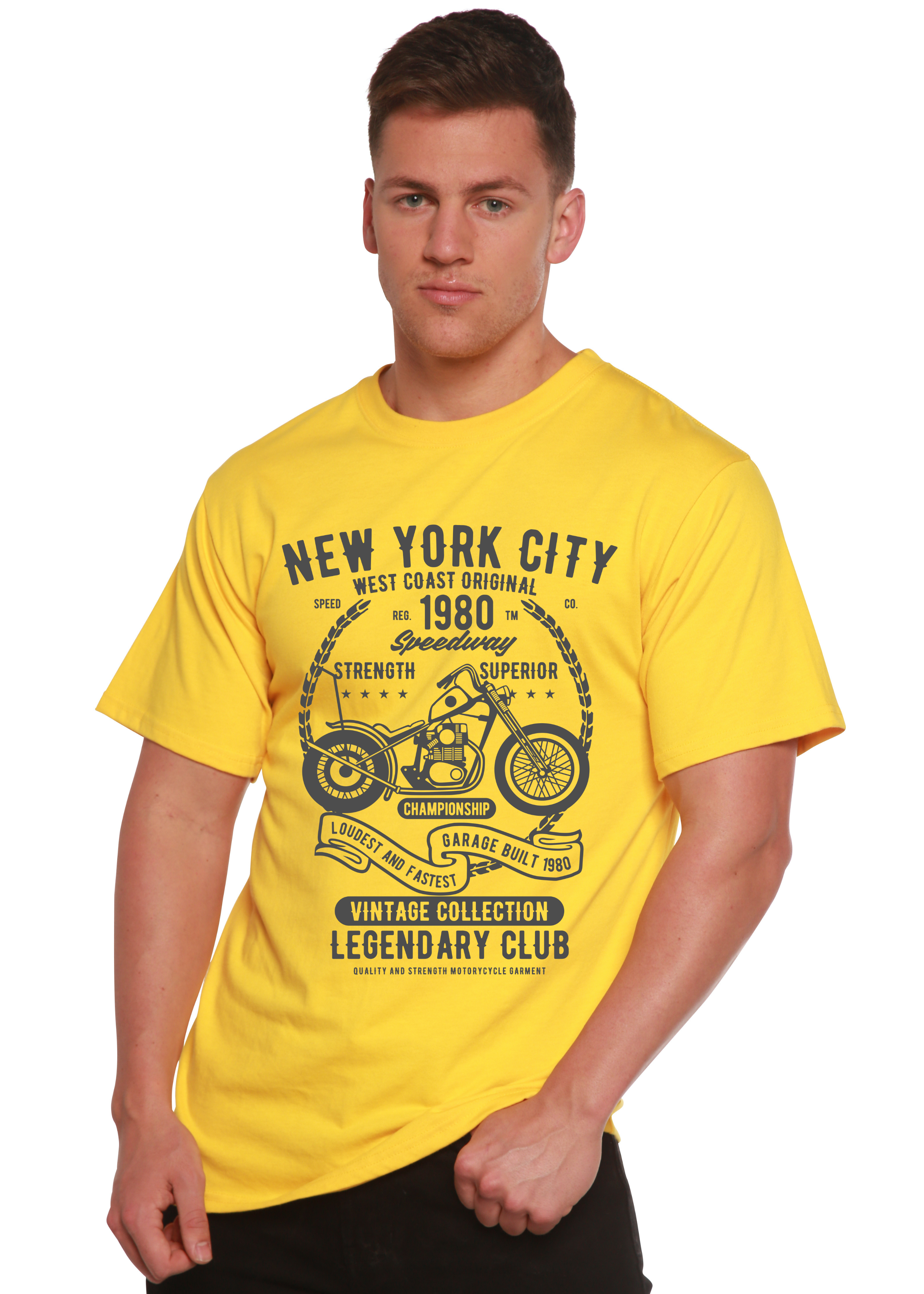 New York City Spun Bamboo® Men's Bamboo Viscose/Organic Cotton Short Sleeve Graphic T-Shirt Spun Bamboo