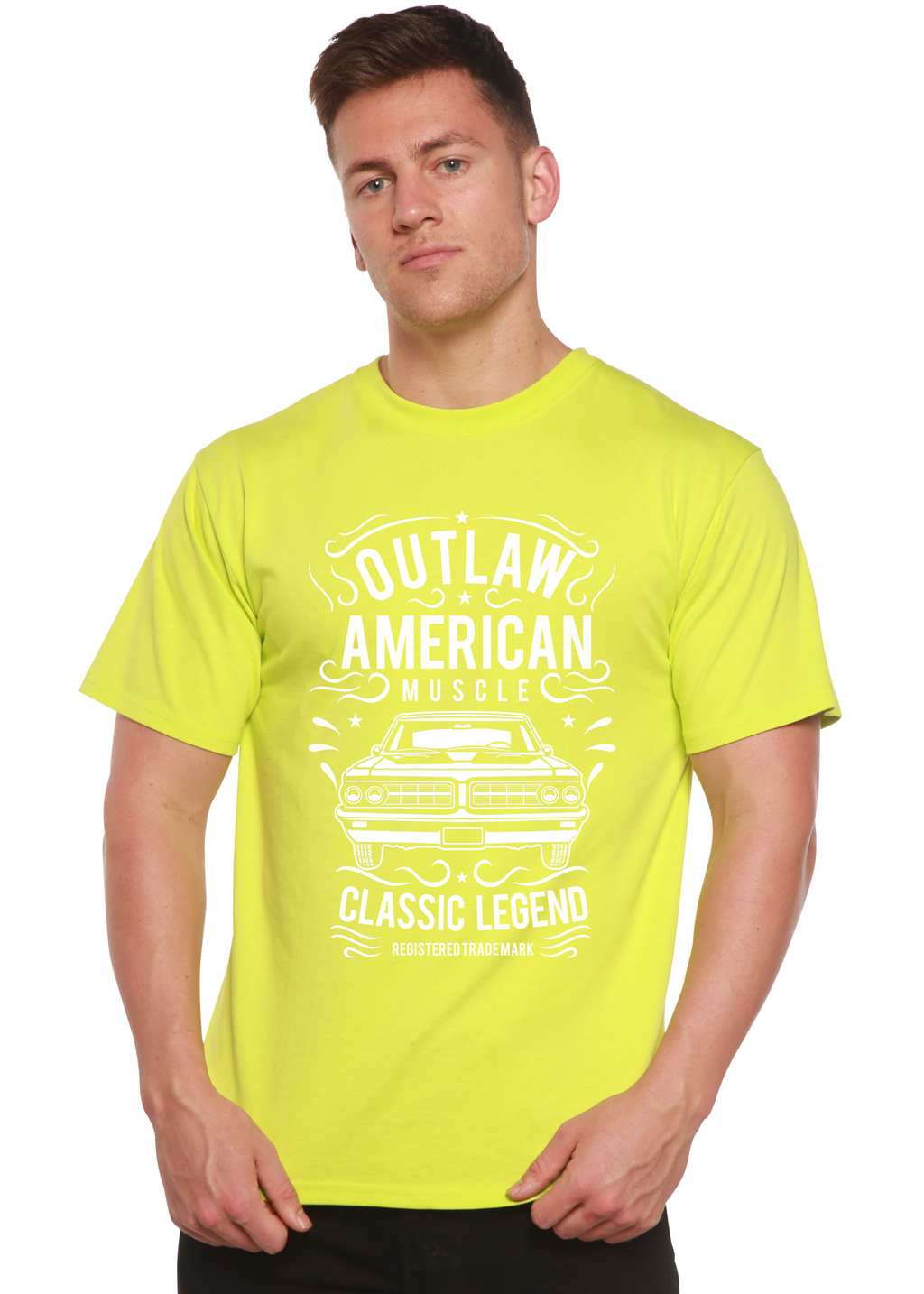 Outlaw American Muscle Spun Bamboo® Men's Bamboo Viscose/Organic Cotton Short Sleeve Graphic T-Shirt Spun Bamboo