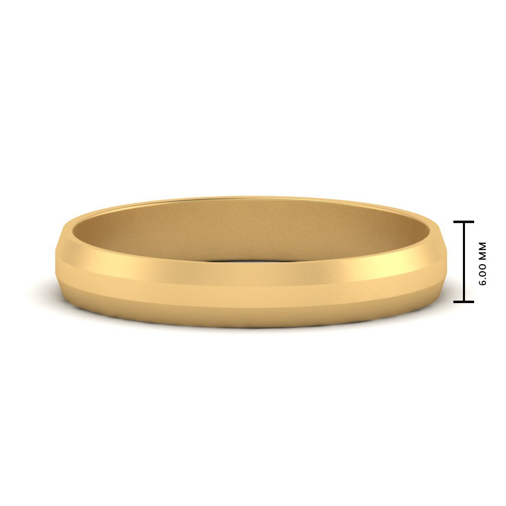 Wedding Band Beveled Edge Matte