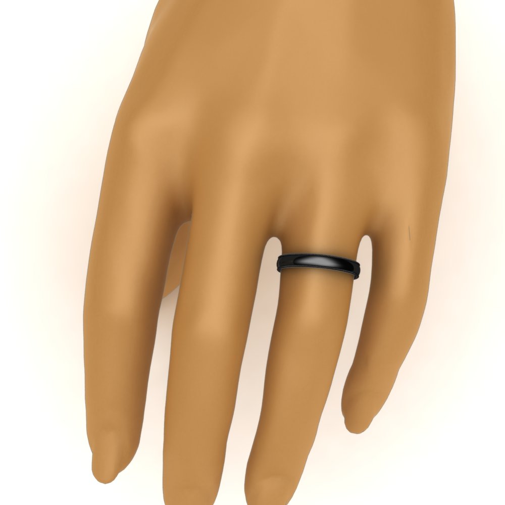 Comfort Fit Wedding Band Milgrain Edge
