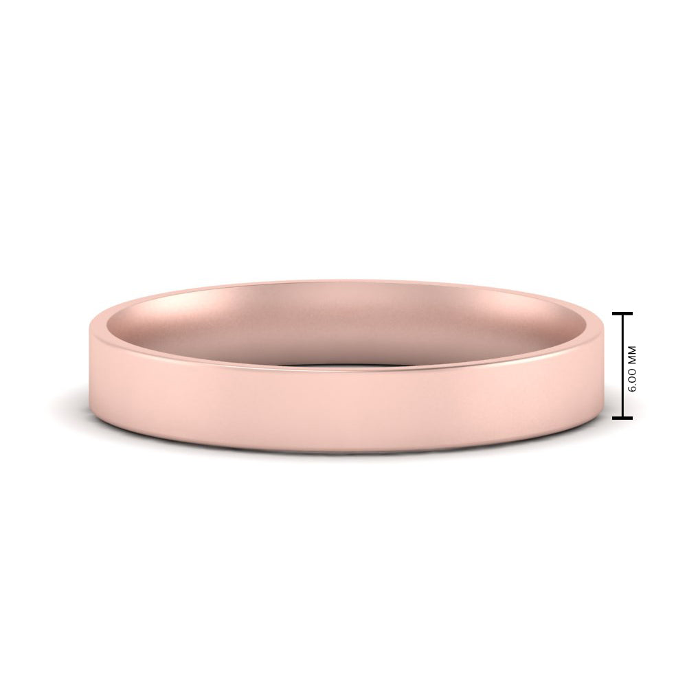Light Weight Flat Mens Wedding Band