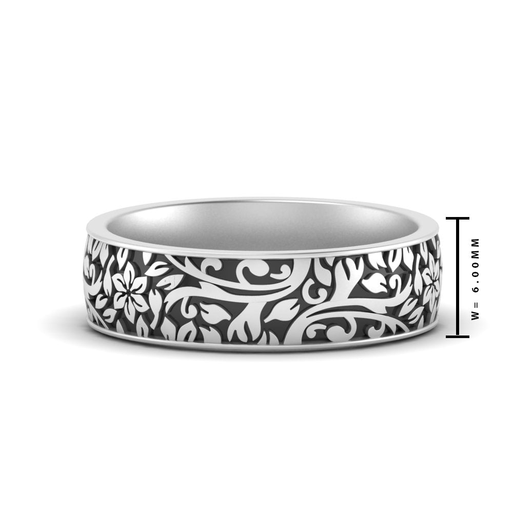 6 mm Mens Nature Inspired Comfort Fit Band