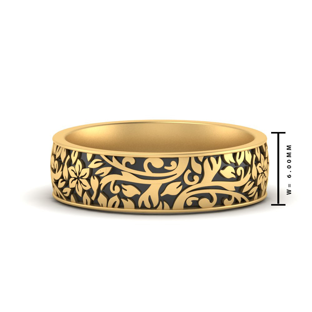 6 mm Mens Nature Inspired Comfort Fit Band