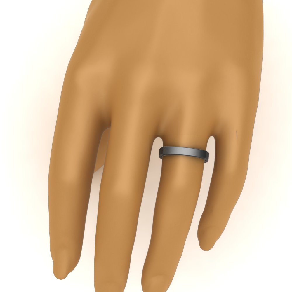 Square Comfort Fit Mens Wedding Band