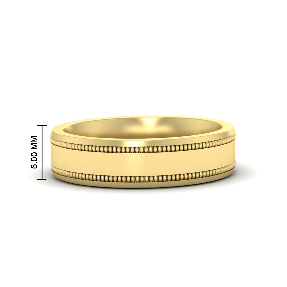 Mens Band Double Milgrain
