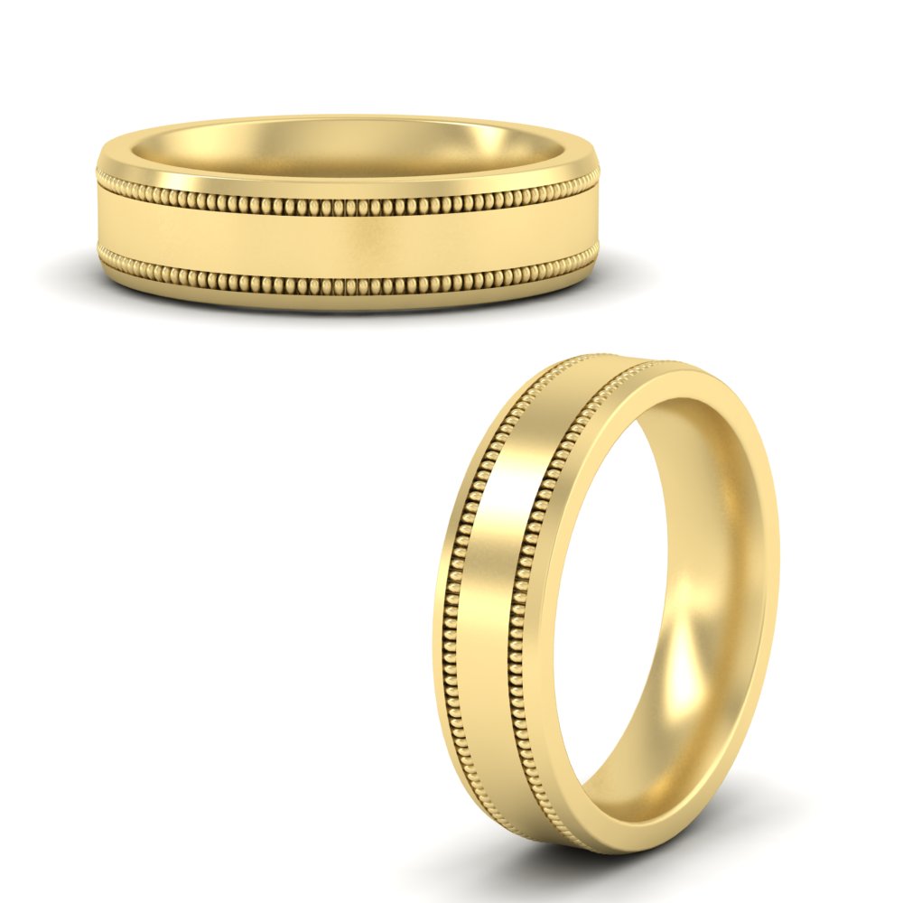 Mens Band Double Milgrain