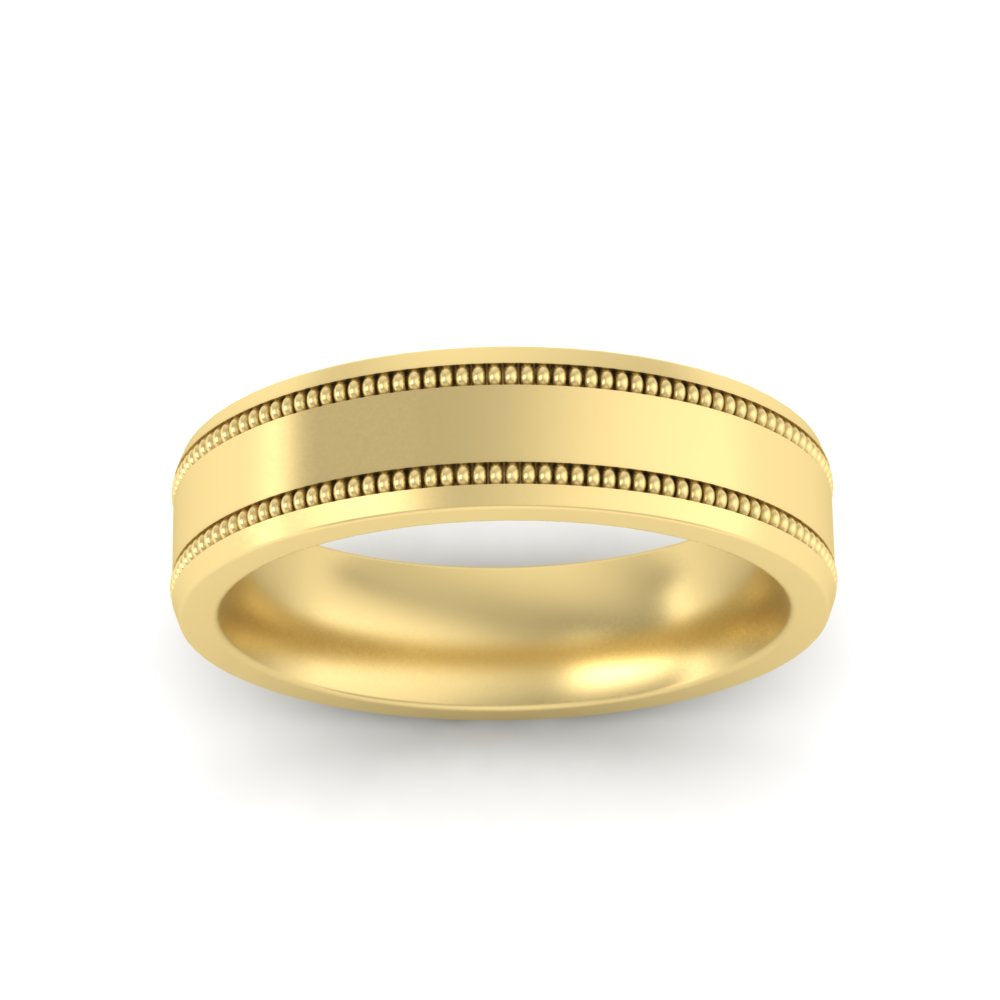 Mens Band Double Milgrain