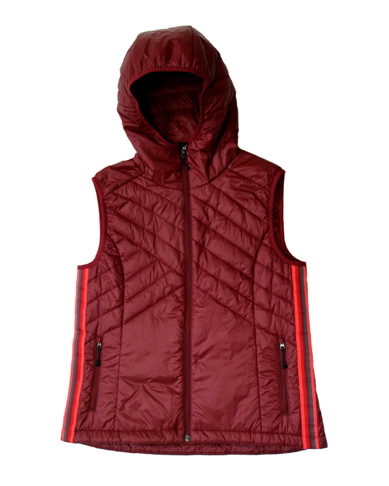Powerstripe Eco-Friendly Down Hooded Vest Goal Five