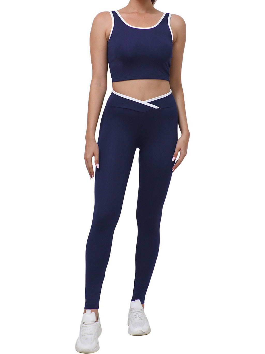 European And American Style High-Waisted Butt-Lifting Pants, Breathable Fitness Running Tank Top Set, Outdoor Women's Yoga Wear Social Buzz eSIMs