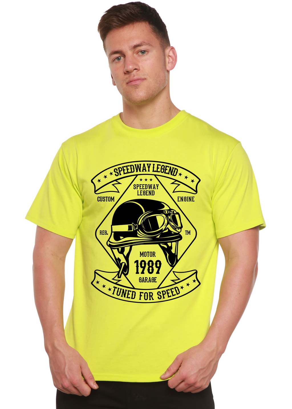 Speedway Legend Spun Bamboo® Men's Bamboo Viscose/Organic Cotton Short Sleeve Graphic T-Shirt Spun Bamboo